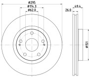 8DD 355 114-671 Brzdový kotouč PRO HELLA