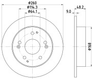 8DD 355 115-031 Brzdový kotouč PRO HELLA