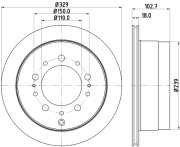 8DD 355 115-061 HELLA brzdový kotúč 8DD 355 115-061 HELLA