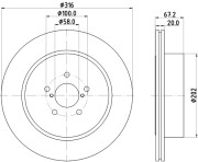 8DD 355 115-131 HELLA brzdový kotúč 8DD 355 115-131 HELLA