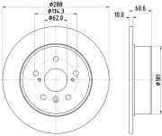 8DD 355 115-251 Brzdový kotouč PRO HELLA