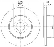 8DD 355 119-341 Brzdový kotouč PRO HELLA