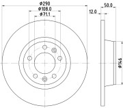 8DD 355 116-171 HELLA brzdový kotúč 8DD 355 116-171 HELLA