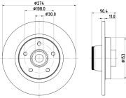 8DD 355 123-421 HELLA brzdový kotúč 8DD 355 123-421 HELLA