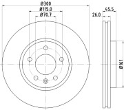 8DD 355 116-591 Brzdový kotouč PRO HELLA