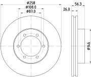 8DD 355 117-041 Brzdový kotouč HELLA