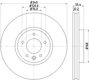 8DD 355 117-251 HELLA brzdový kotúč 8DD 355 117-251 HELLA