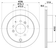 8DD 355 118-551 Brzdový kotouč PRO HELLA