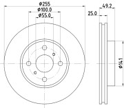 8DD 355 120-261 HELLA brzdový kotúč 8DD 355 120-261 HELLA