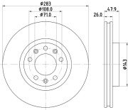 8DD 355 120-481 Brzdový kotouč PRO HELLA