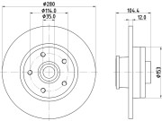 8DD 355 125-281 Brzdový kotouč PRO HELLA