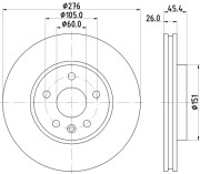 8DD 355 122-841 HELLA brzdový kotúč 8DD 355 122-841 HELLA