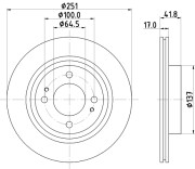 8DD 355 122-991 HELLA brzdový kotúč 8DD 355 122-991 HELLA