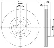 8DD 355 126-661 HELLA brzdový kotúč 8DD 355 126-661 HELLA