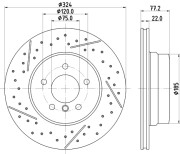 8DD 355 130-011 HELLA brzdový kotúč 8DD 355 130-011 HELLA