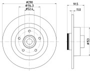 8DD 355 133-241 Brzdový kotouč PRO HELLA