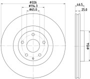 8DD 355 134-771 Brzdový kotouč PRO High Carbon HELLA