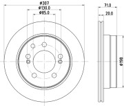 8DD 355 134-911 HELLA brzdový kotúč 8DD 355 134-911 HELLA