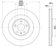 8DD 355 134-851 HELLA brzdový kotúč 8DD 355 134-851 HELLA