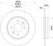 8DD 355 135-231 Brzdový kotouč PRO HELLA