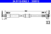 24.5112-0362.3 Brzdová hadice ATE