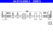 24.5112-0360.3 ATE brzdová hadica 24.5112-0360.3 ATE