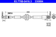 83.7788-0416.3 Brzdová hadice ATE