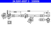 24.5281-0557.3 Brzdová hadice ATE