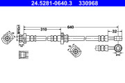 24.5281-0640.3 Brzdová hadice ATE