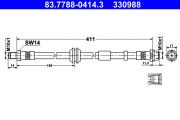 83.7788-0414.3 ATE brzdová hadica 83.7788-0414.3 ATE
