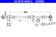 24.5270-0462.3 ATE brzdová hadica 24.5270-0462.3 ATE