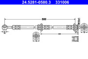 24.5281-0580.3 Brzdová hadice ATE