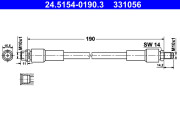 24.5154-0190.3 Brzdová hadice ATE