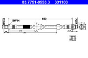 83.7751-0553.3 Brzdová hadice ATE