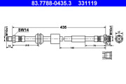 83.7788-0435.3 Brzdová hadice ATE