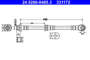 24.5286-0485.3 Brzdová hadice ATE