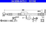 24.5298-0470.3 Brzdová hadice ATE