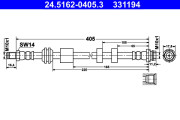 24.5162-0405.3 Brzdová hadice ATE