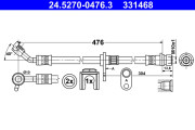 24.5270-0476.3 Brzdová hadice ATE