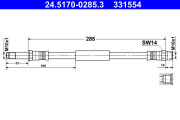 24.5170-0285.3 Brzdová hadice ATE