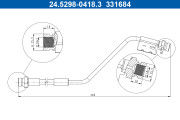 24.5298-0418.3 Brzdová hadice ATE