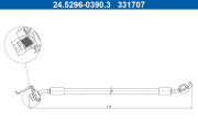 24.5296-0390.3 Brzdová hadice ATE
