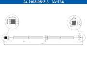 24.5103-0513.3 Brzdová hadice ATE