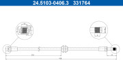 24.5103-0406.3 Brzdová hadice ATE
