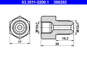 03.3511-5200.1 ATE adaptér brzdového vedenia 03.3511-5200.1 ATE