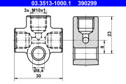 03.3513-1000.1 Spojovací / rozdělovací kus ATE
