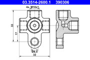 03.3514-2600.1 Spojovací / rozdělovací kus ATE