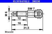 03.3518-0102.2 ATE odvzdużňovacia skrutka/ventil 03.3518-0102.2 ATE