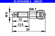 03.3518-0300.2 ATE odvzdużňovacia skrutka/ventil 03.3518-0300.2 ATE