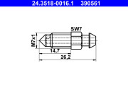 24.3518-0016.1 ATE odvzdużňovacia skrutka/ventil 24.3518-0016.1 ATE